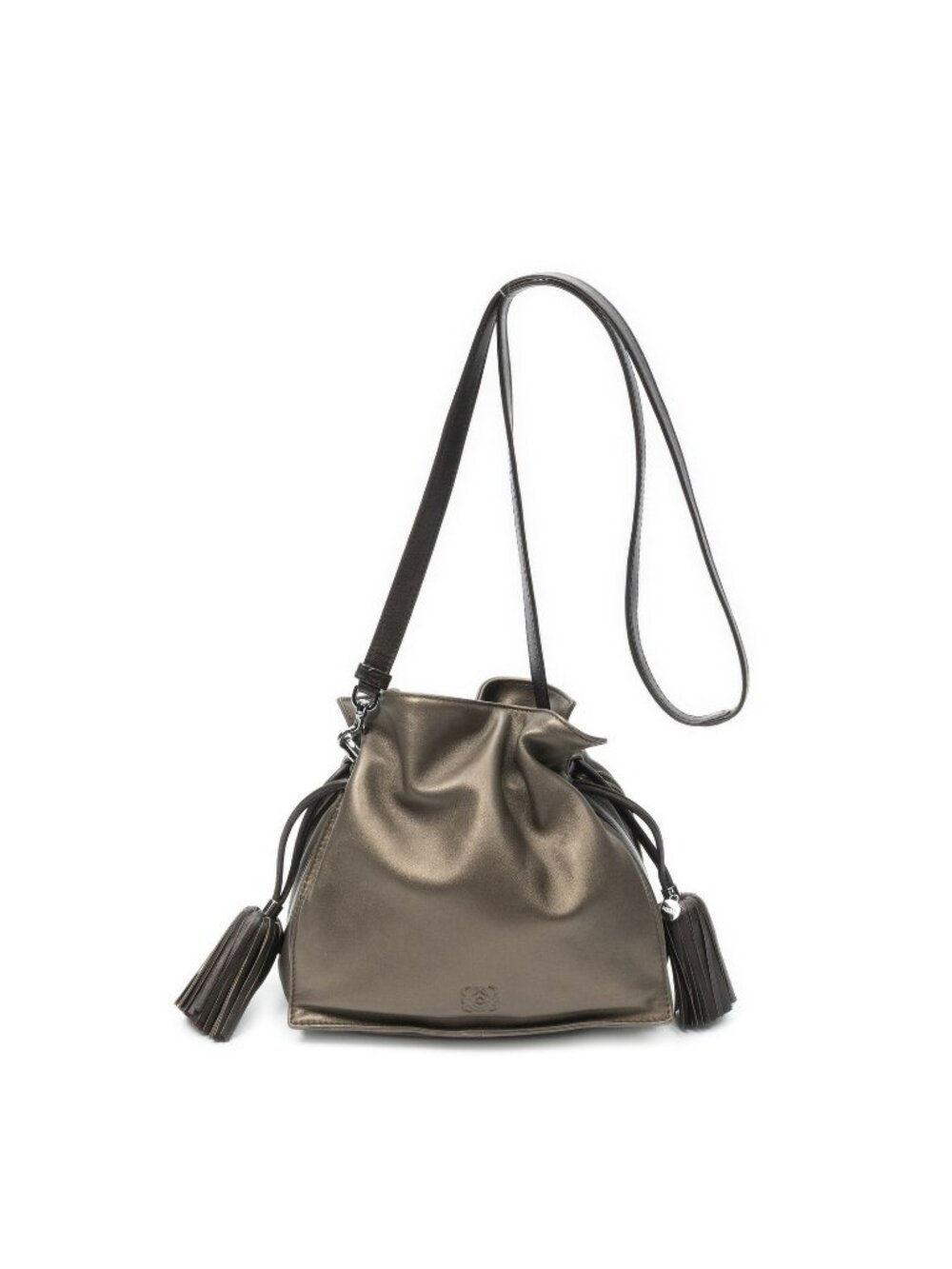 Loewe Small Tassel Flamenco Blanc Calfskin Leather
